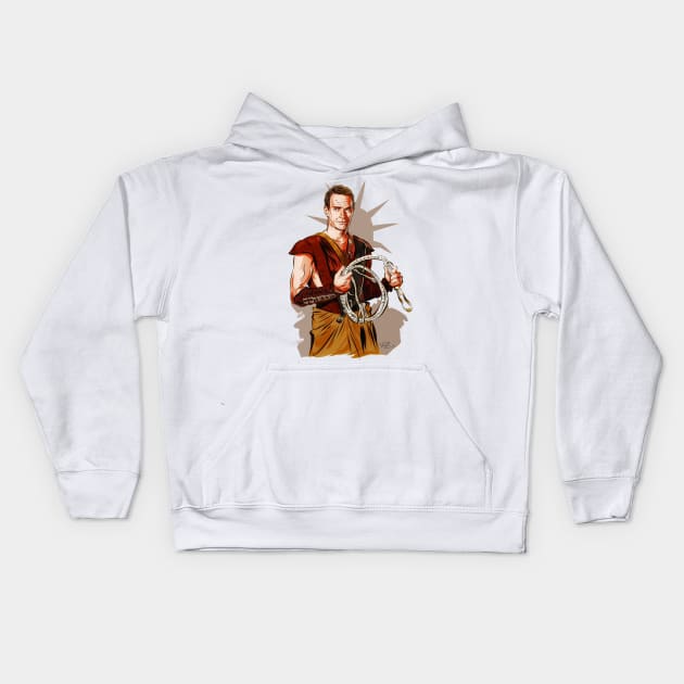 Charlton Heston - An illustration by Paul Cemmick Kids Hoodie by PLAYDIGITAL2020